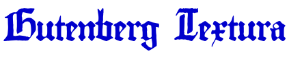 Gutenberg Textura police de caractère